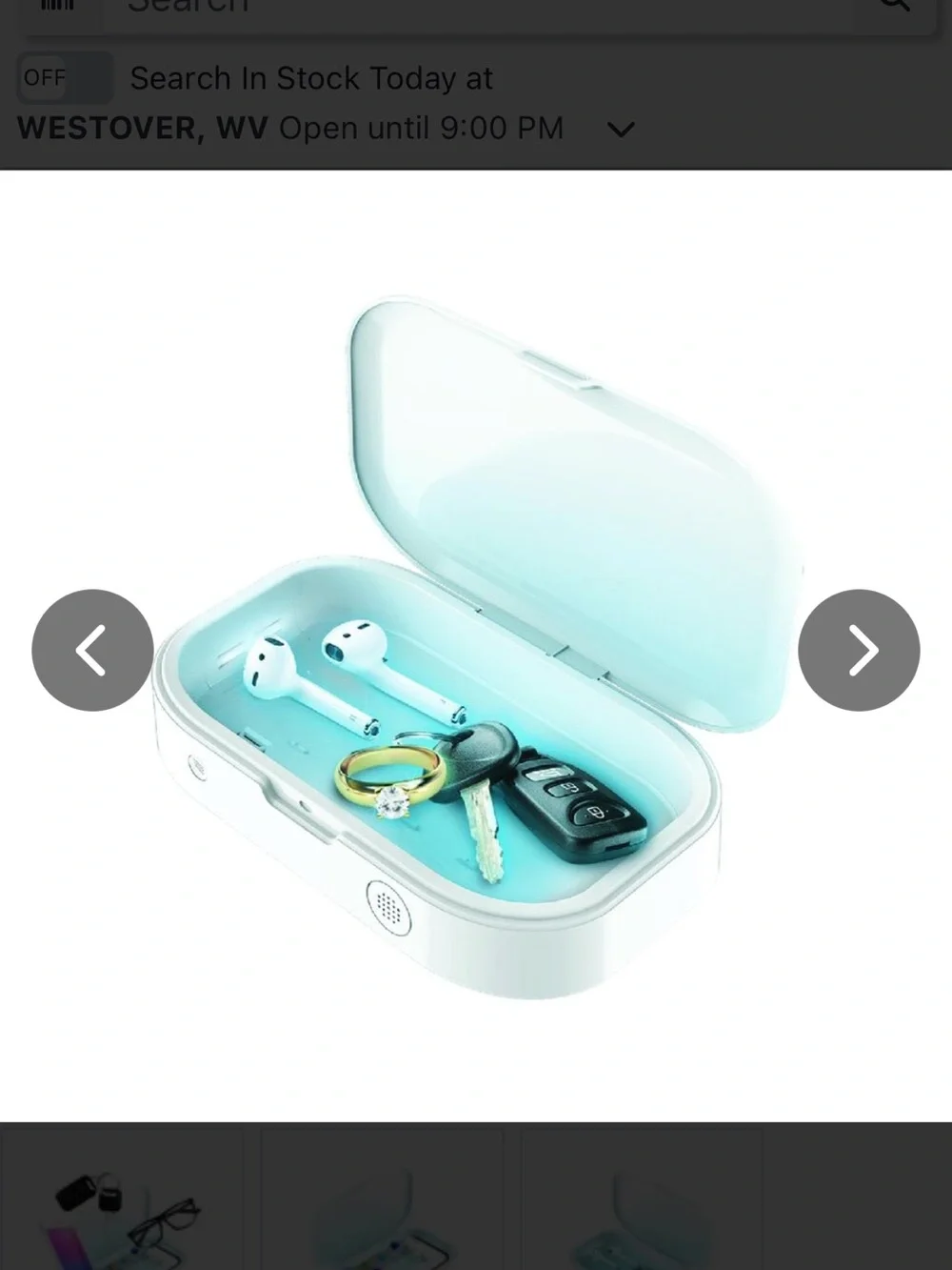 Gabba Goods White Phone & Accessory UV Sanitizer Box | New in Box